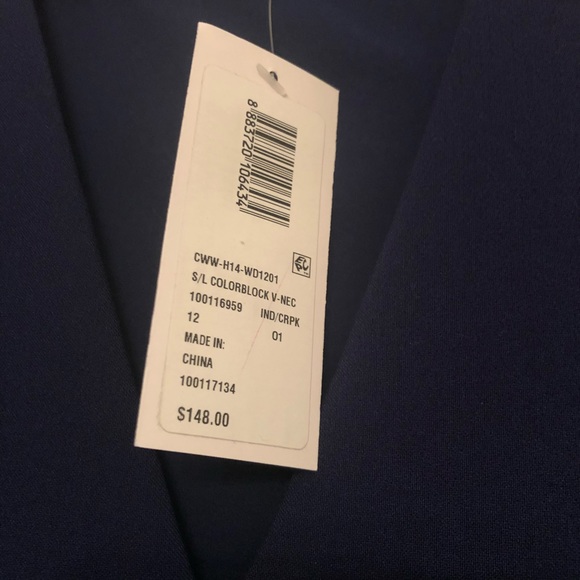 C Wonder Navy and Coral Dress Size 12 NWT - Picture 3 of 4